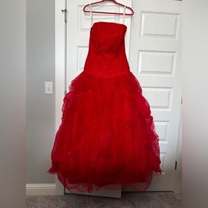 Alfredo Angelo Red Ball Gown size 12